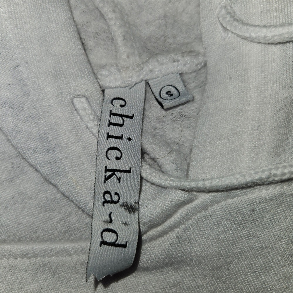 Michigan State chicka-d Hoodie Women Small White Heather Spartans NCAA College - Picture 5 of 6